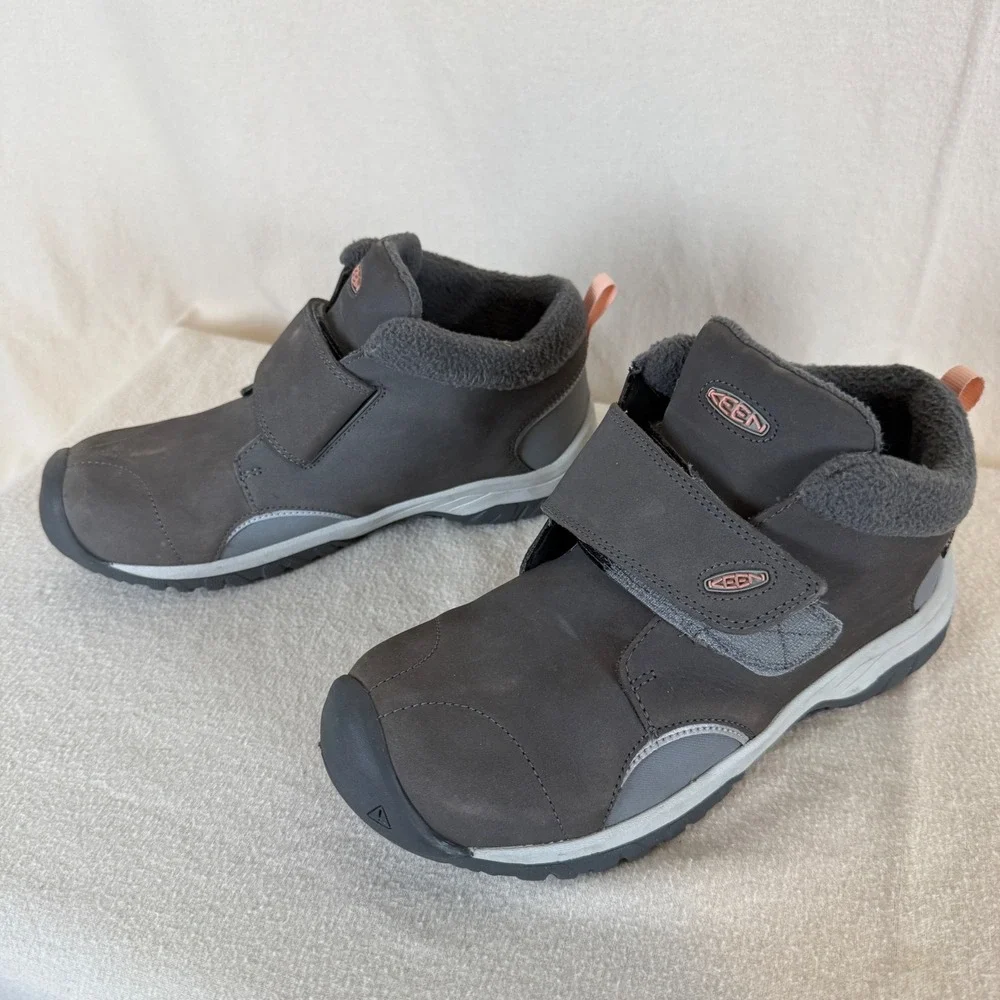 Keen Kootenay III Mid Waterproof Boots Kids Grey Pink 1023803 Size 4Y EU 36